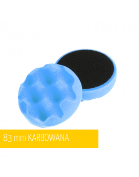 NAT Niebieska Karbowana Twarda Gąbka polerska 80mm
