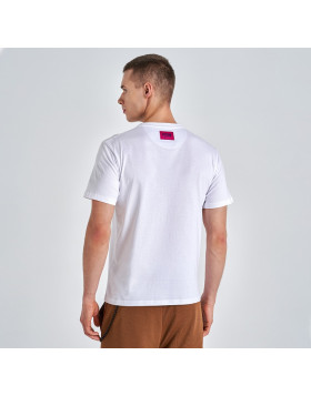 Biały T-Shirt Gyeon z logo "In G we trust"