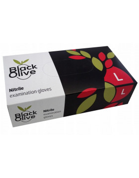 Black Olive rękawiczki nitrylowe L czarne 100szt