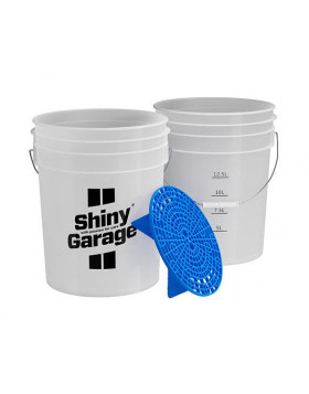 Shiny Garage Wash Bucket 20L + Blue GritGuard